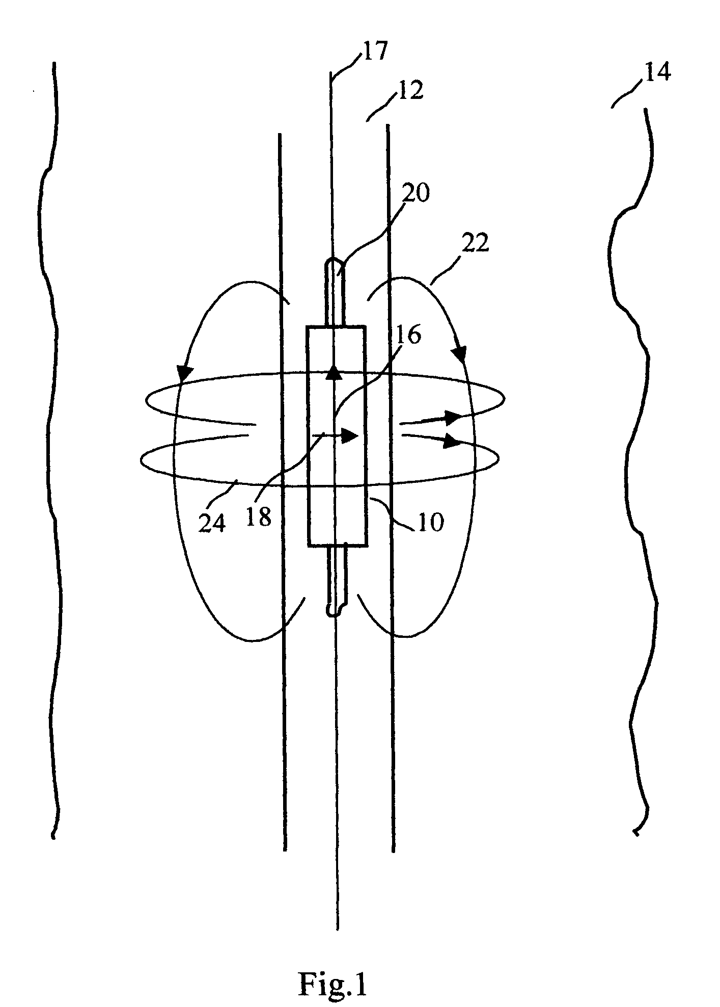 Method and apparatus of using magnetic material with residual magnetization in transient electromagnetic measurement