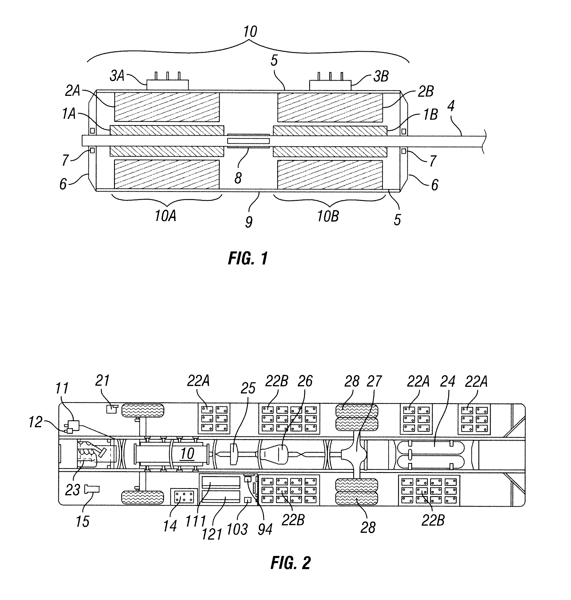 Multiple induction electric motor and vehicle