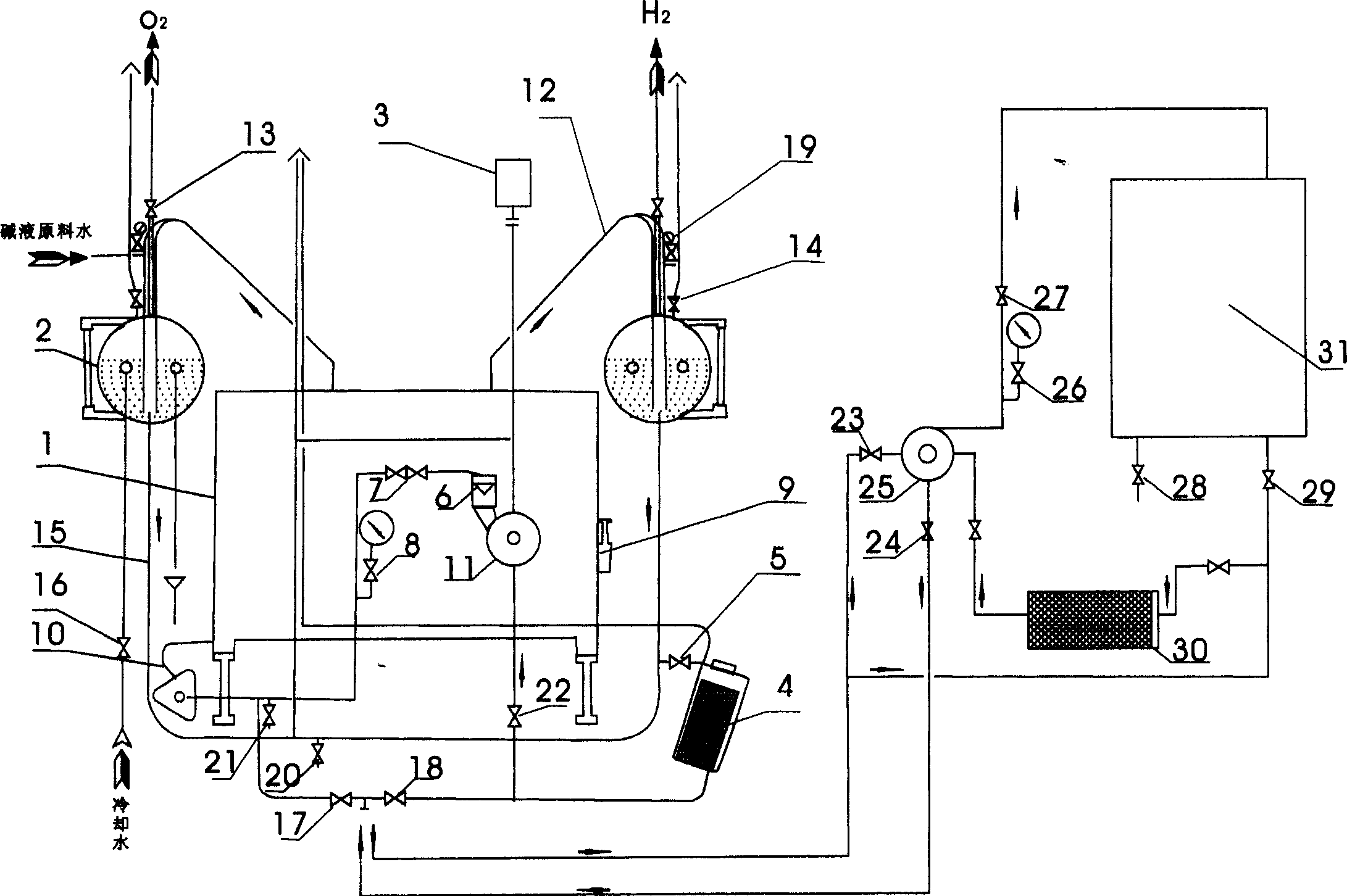 Method for cleaning a water electrolyzer