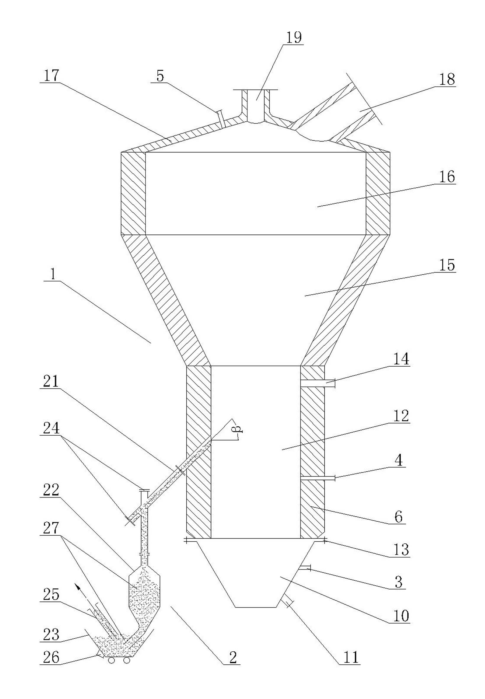 Closed automatic slag discharge device for boiling chlorination furnace