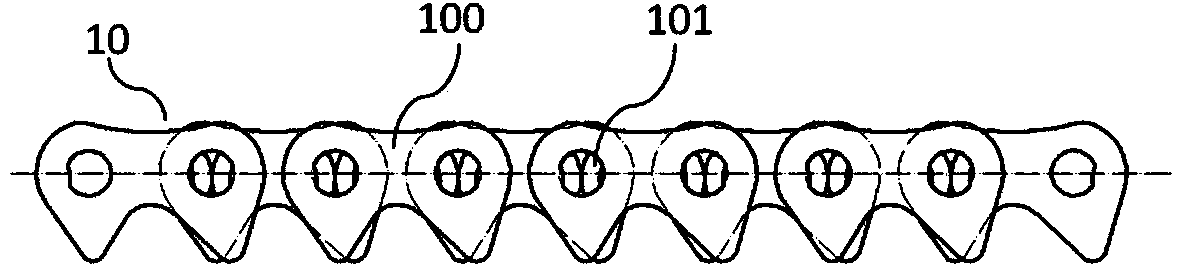 Asymmetrical tooth profile chain two-phase transmission system
