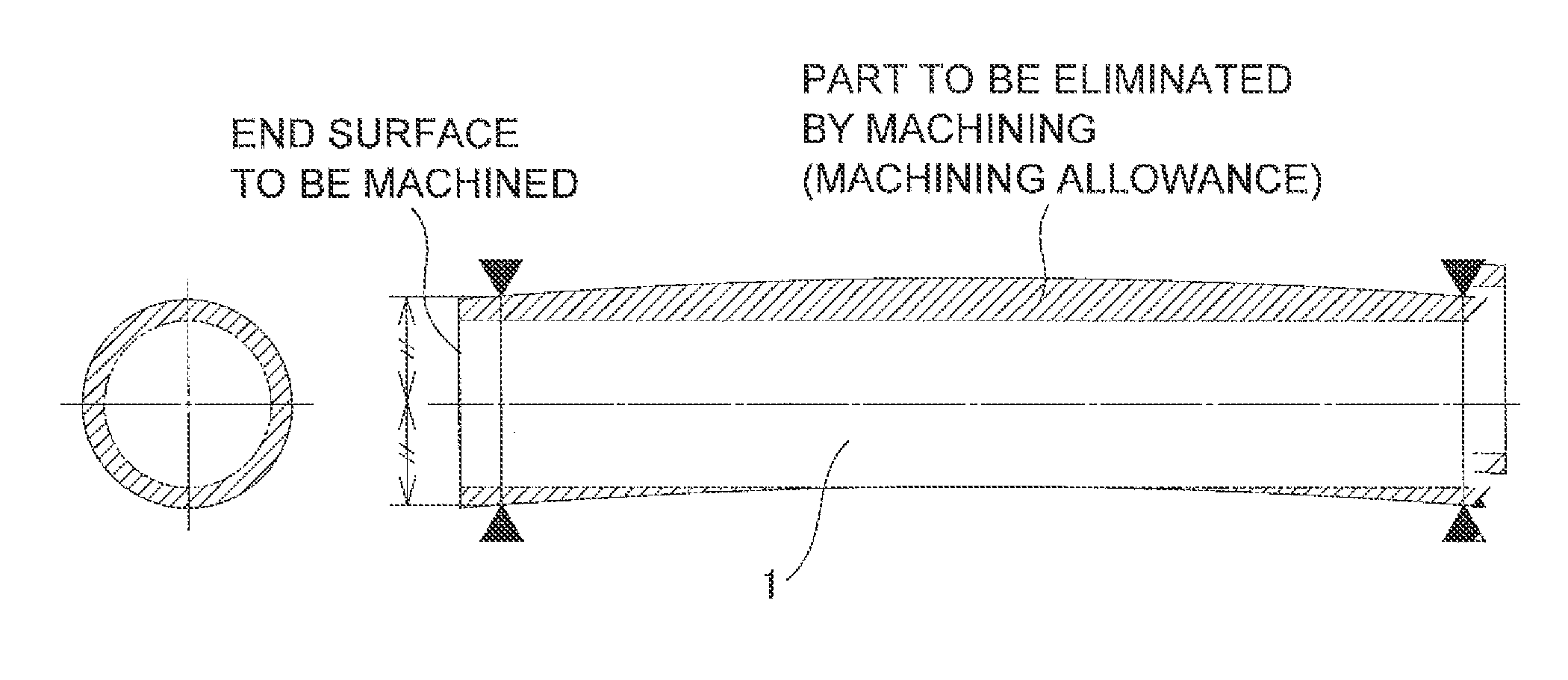 Center hole machining method for shaft blank and center hole machining apparatus
