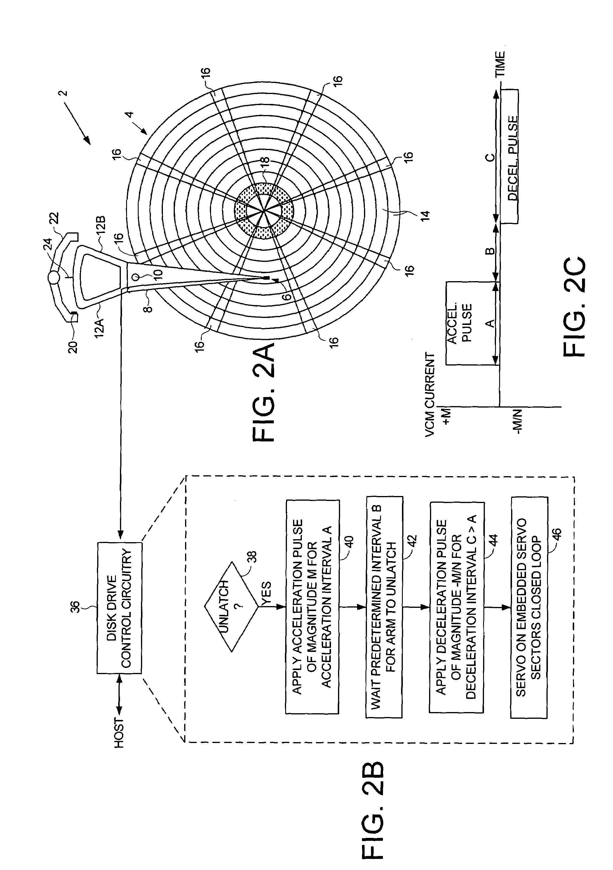 Disk drive employing asymmetric acceleration/deceleration pulses for acoustic noise reduction during unlatch