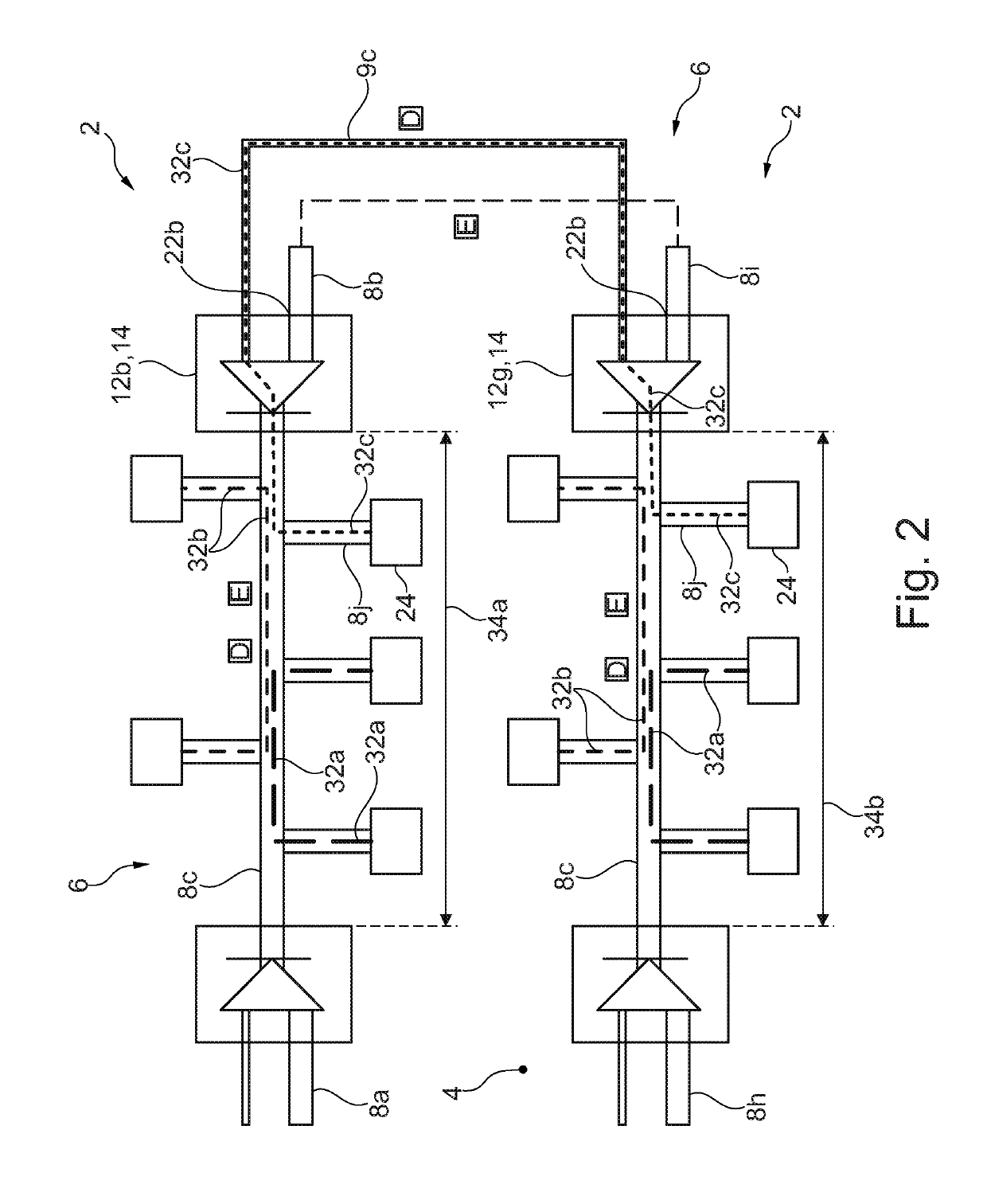 Transmission arrangement for transmitting data within an aircraft, and aircraft