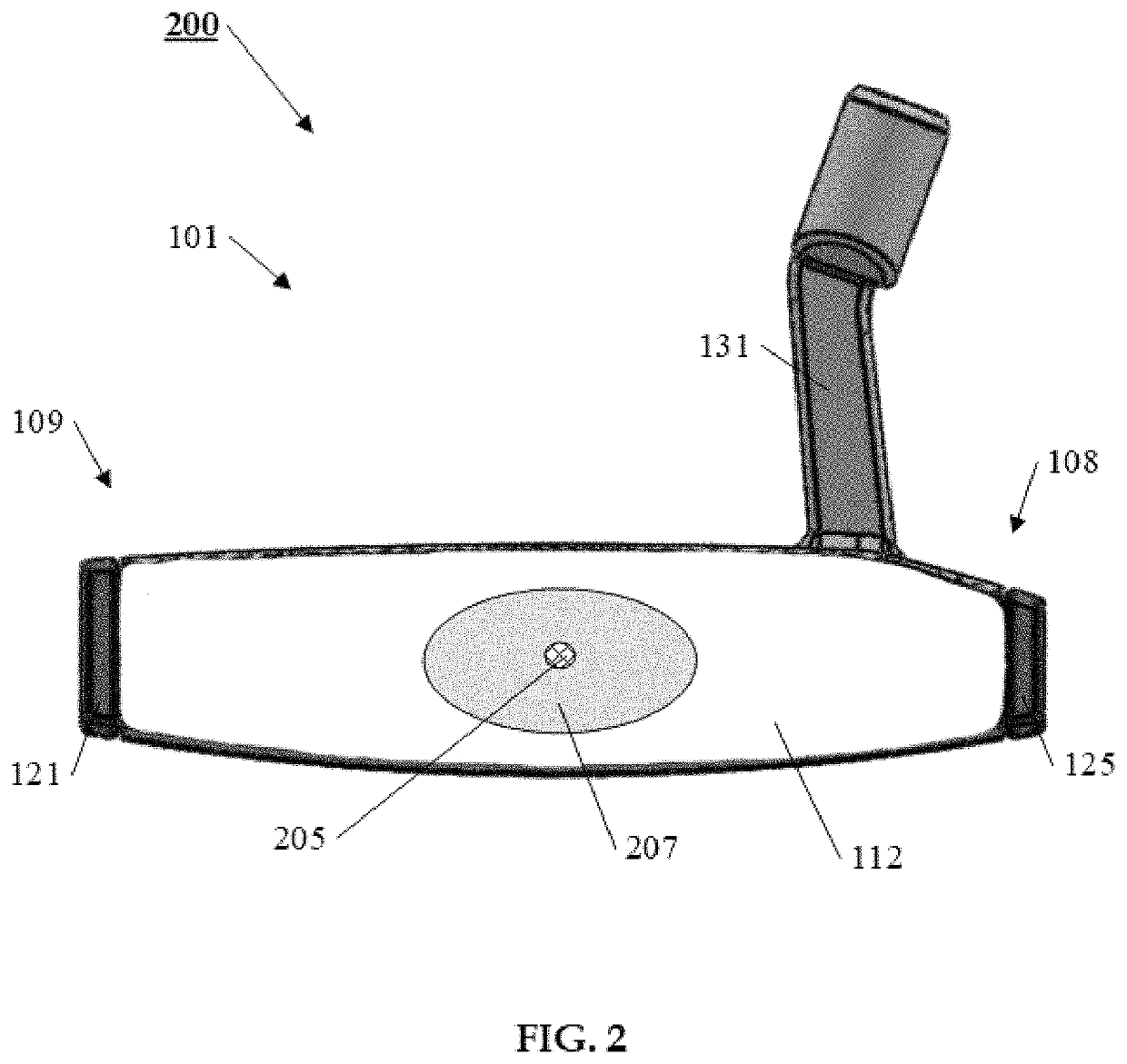 Stable golf putter head with enhanced moment of inertia