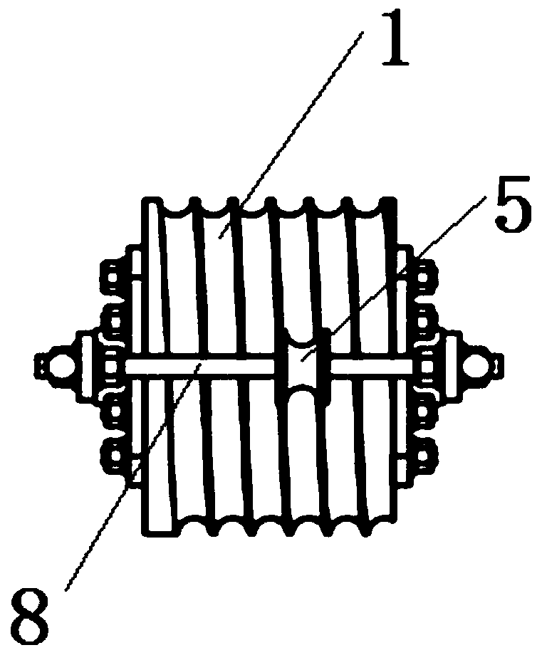 Multifunctional long round water-cooling copper pipe winding device and method