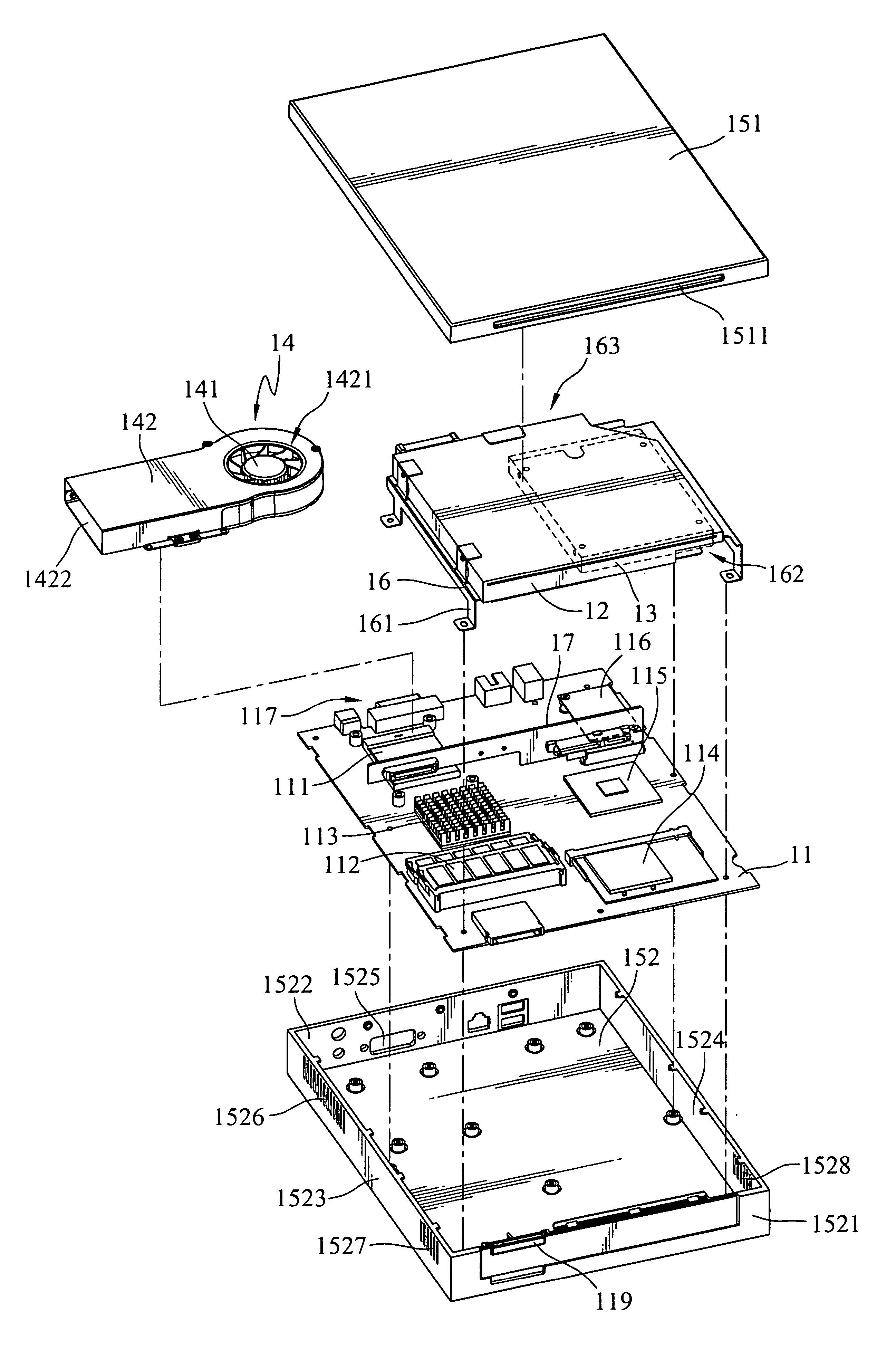 Method of determining minimal dimension of computer and computer designed though the method