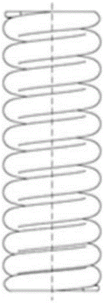 Helical spring with arc center line and independent suspension structure