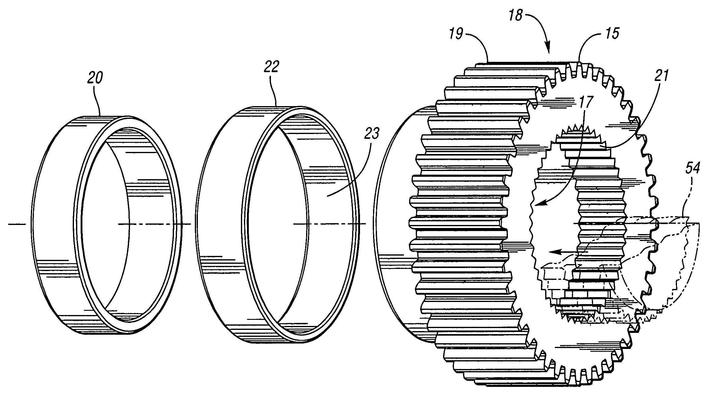 Sun gear bushing and sleeve and method for sealing in a hybrid electromechanical automatic transmission