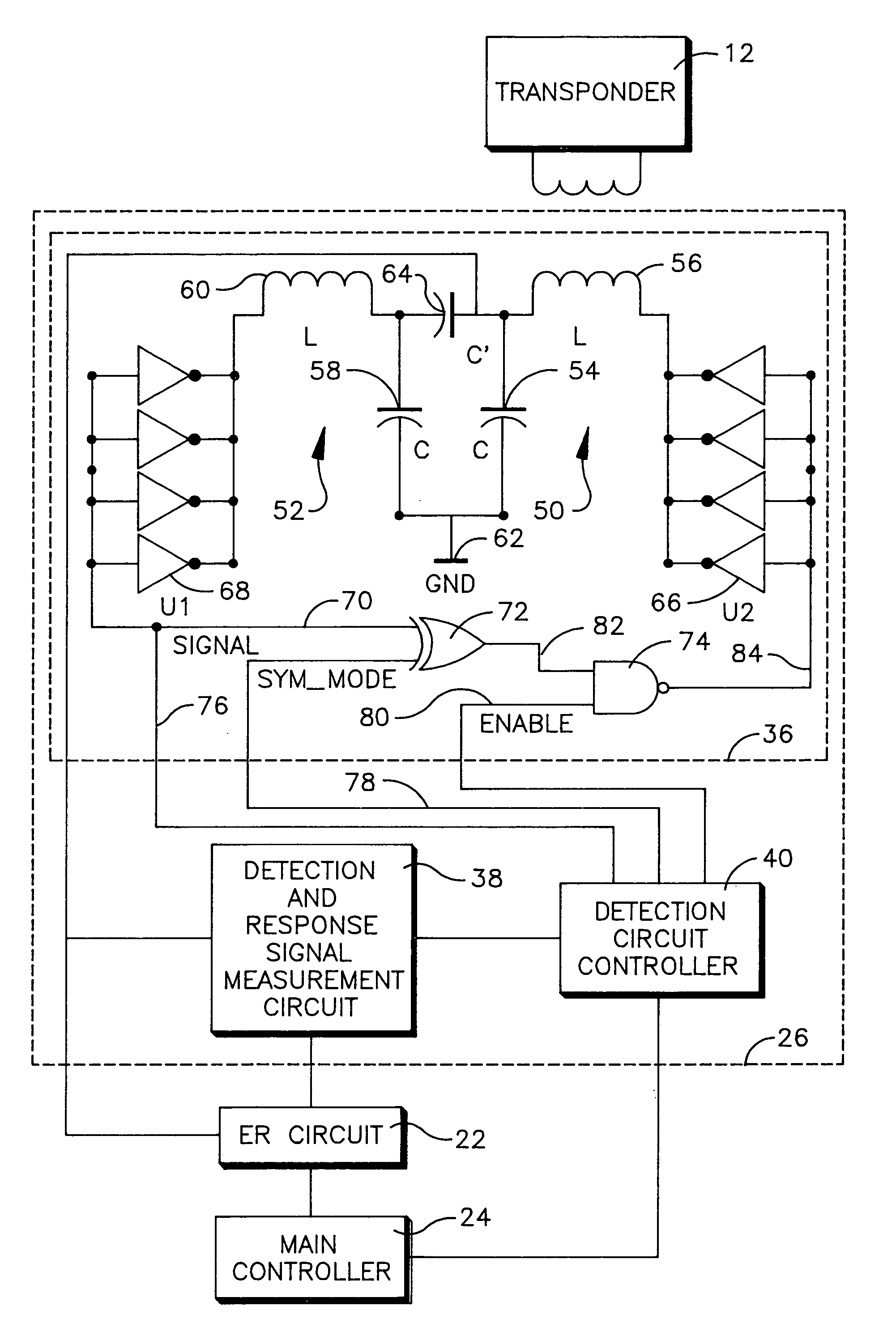 Detection signal generator circuit for an RFID reader
