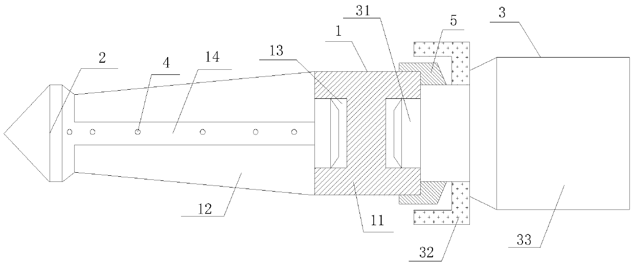 Easily-pulled-out type composite bone needle structure