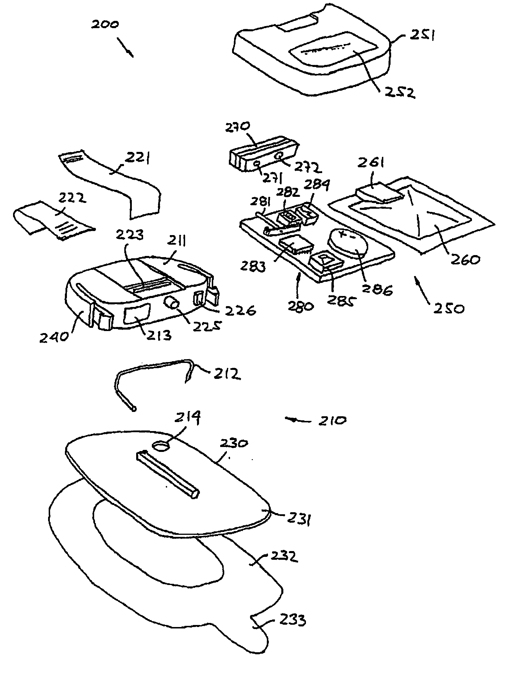 Reservoir device with integrated mounting means