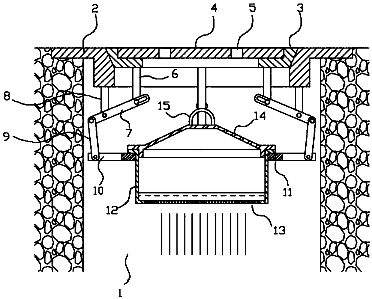 Anti-drop manhole cover device for automatically adjusting drainage