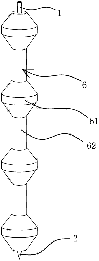 Variable diameter stirring type anchor rod and construction method thereof