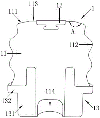 Wavy stopping block with wearing plate and method for preventing steel spring from being broken
