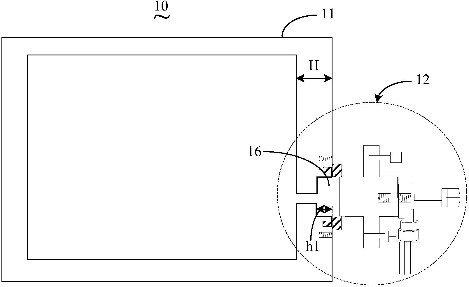 Earthing terminal, earthing structure and electronic equipment