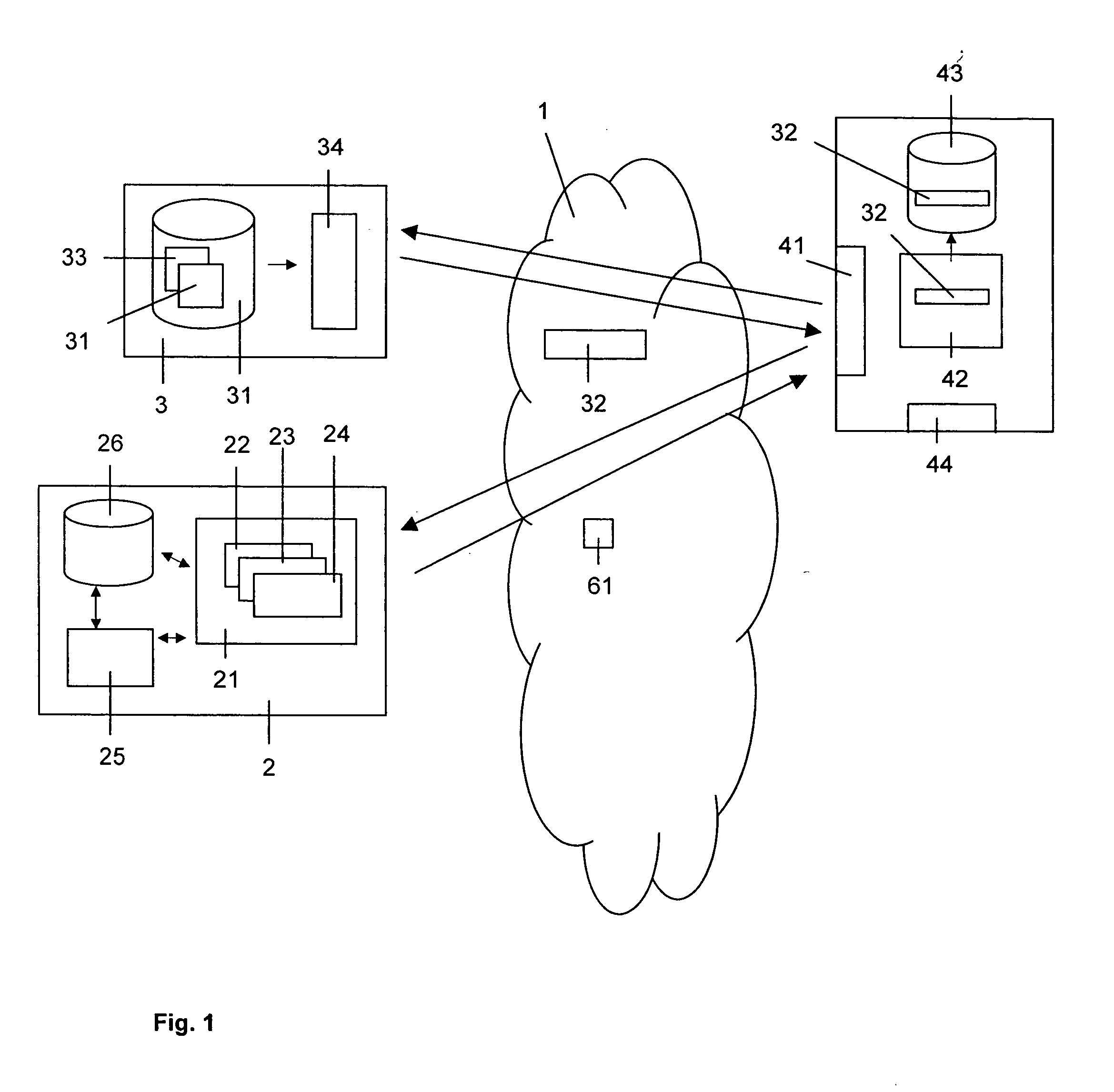 Method of displaying data of a client computer