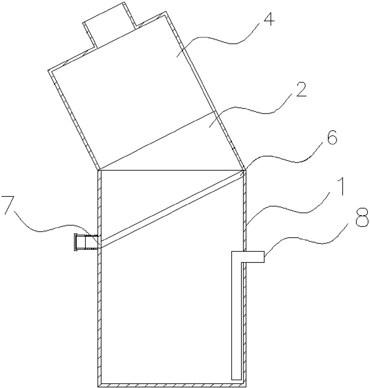 Single-sided double-layer sewage treater