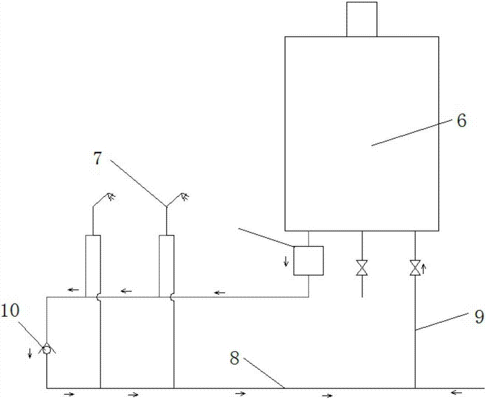 Hot water circulation device without return difference temperature setting