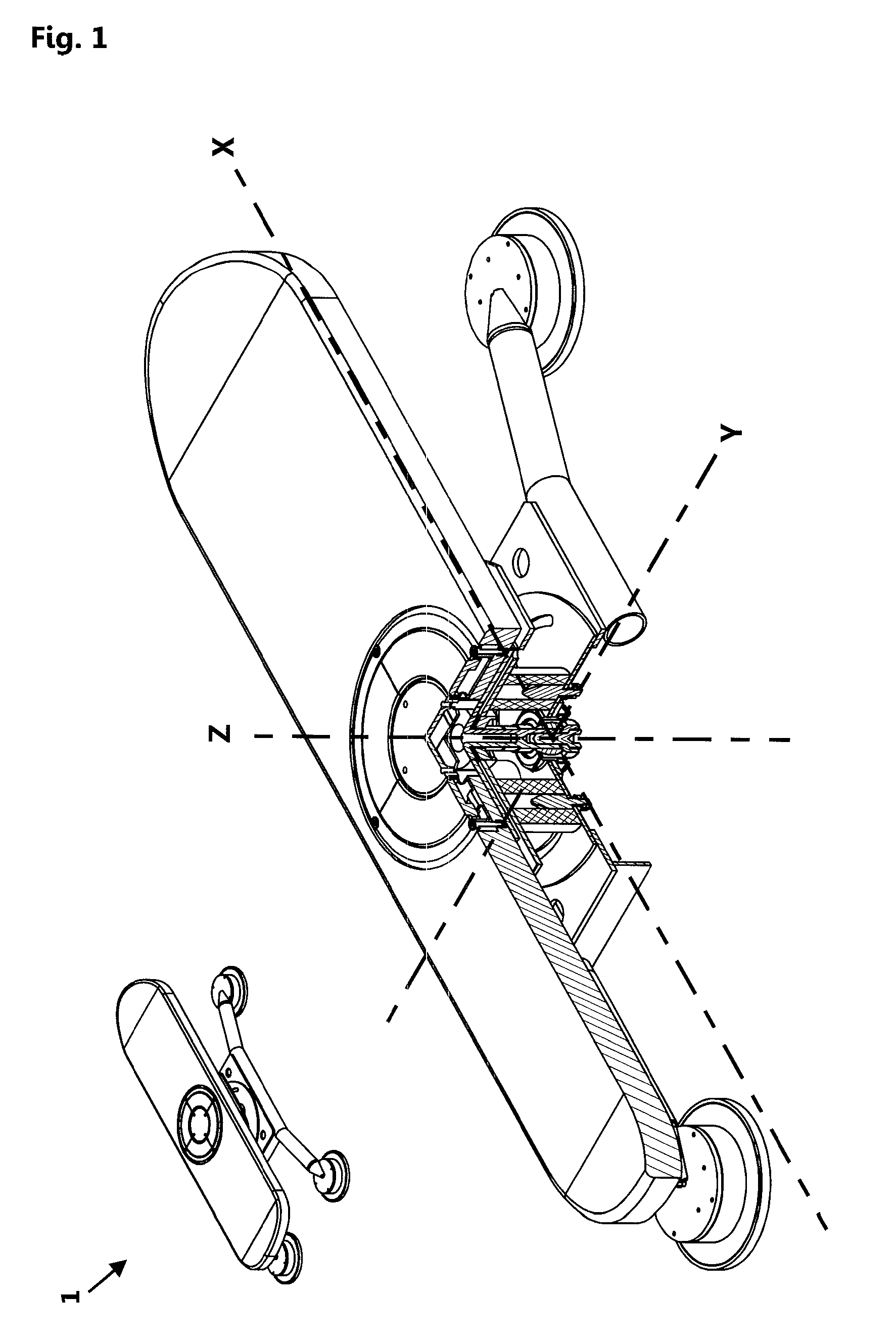 Device for balance exercises and balance games using variable restoring forces