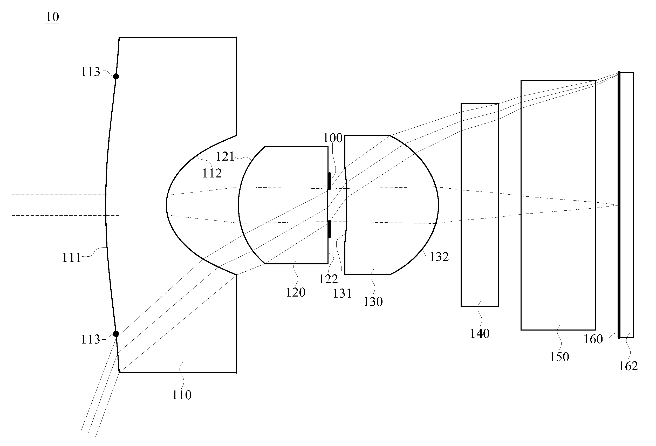 Wide viewing angle optical lens assembly