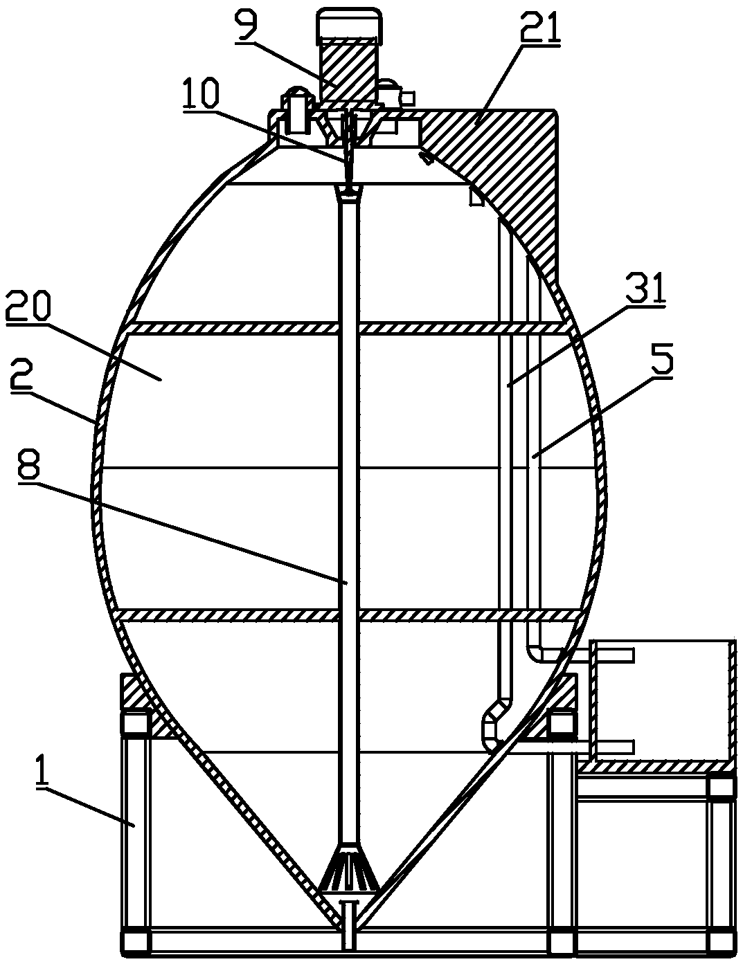 Simulating system of sludge digestion tank