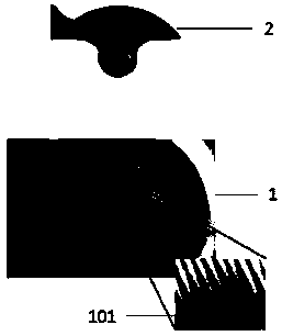 Upper immersed microsphere lens group and system and method for realizing super-resolution optical microscopic imaging under large field of view