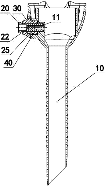 Bushing with retractable gas receiving pipe