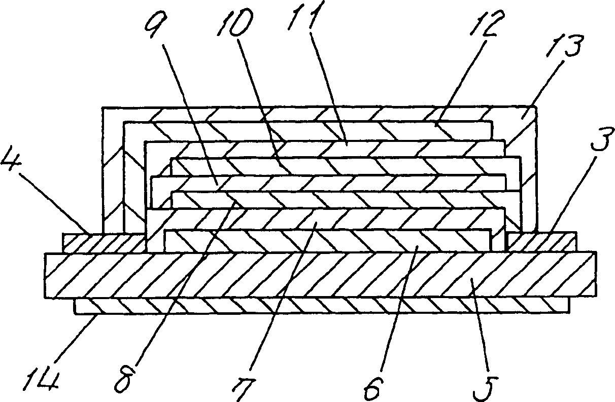 Multicolour light-emitting dispersed type electroluminescence lamp