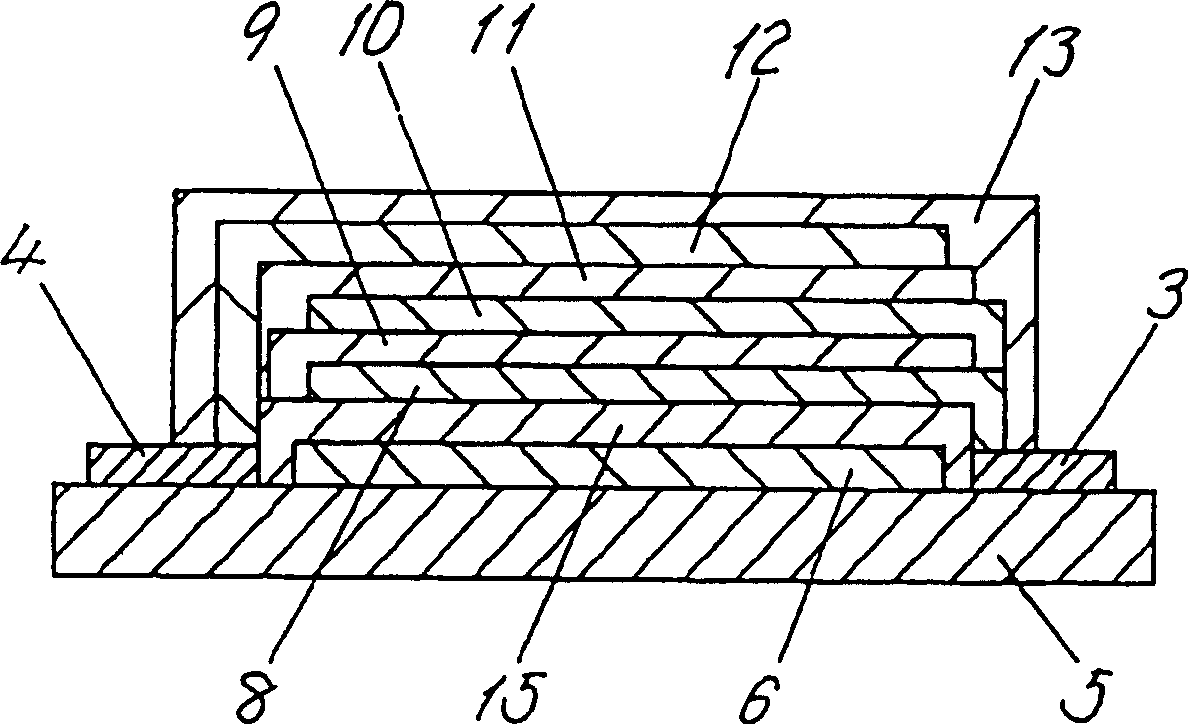 Multicolour light-emitting dispersed type electroluminescence lamp