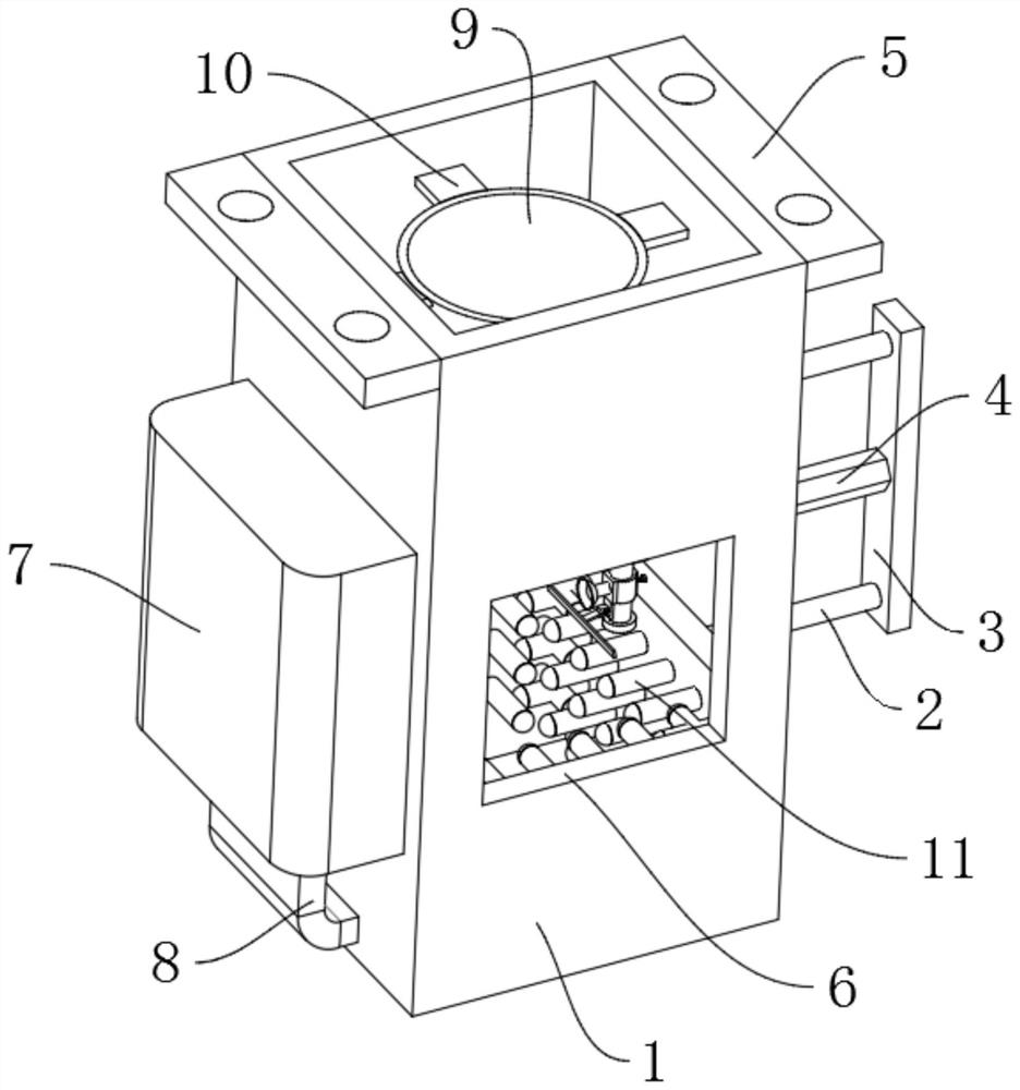 Bag opening mechanism of packaging bag for nut packaging machine