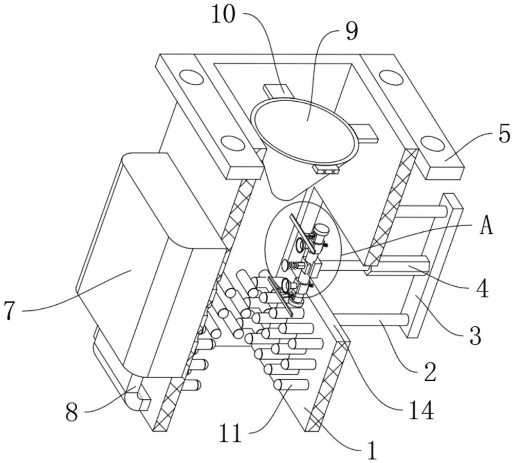 Bag opening mechanism of packaging bag for nut packaging machine