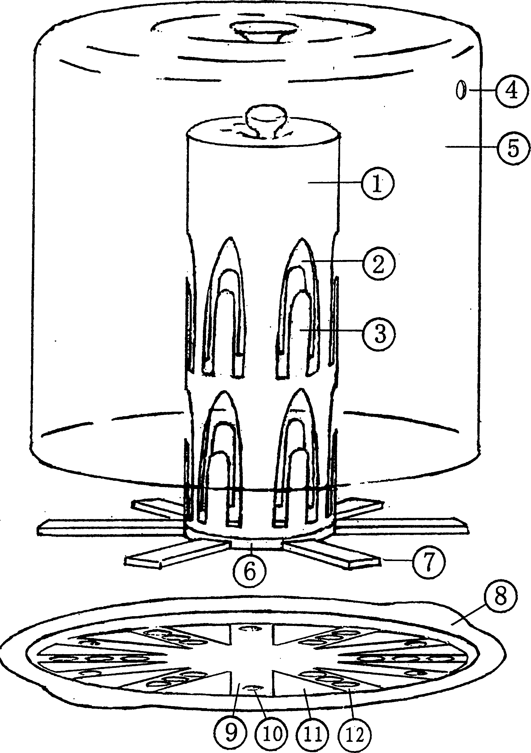 Apparatus capable of hanging teacup and goblet and sterilizing them by high-temperature steam