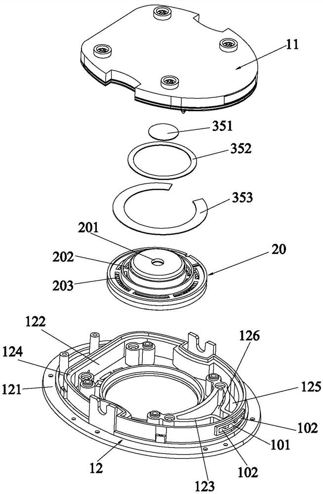 Three-sound-cavity frequency division horn module