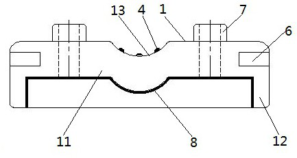 Novel supporting column porcelain bottle wire fixing and eddy current wire damage preventing device