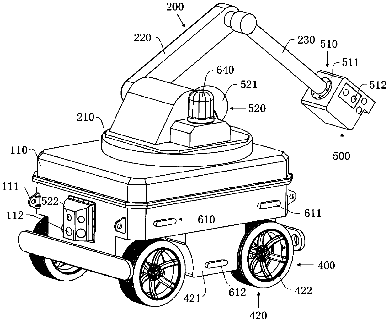 Petrochemical inspection robot and working method thereof