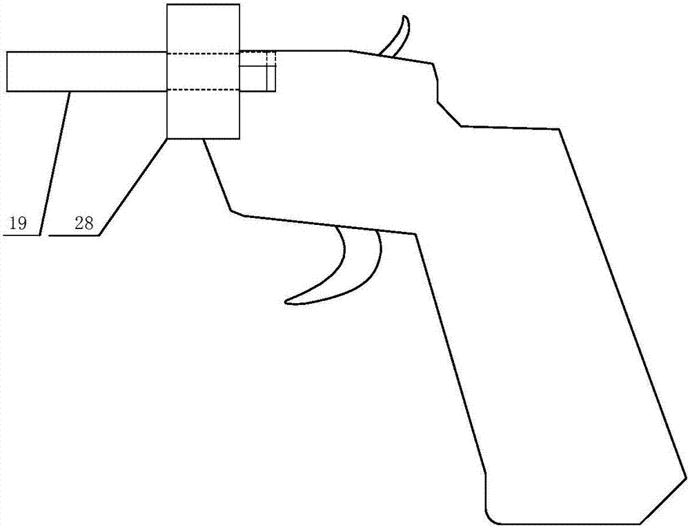 A pistol type continuous acupuncture needle launcher