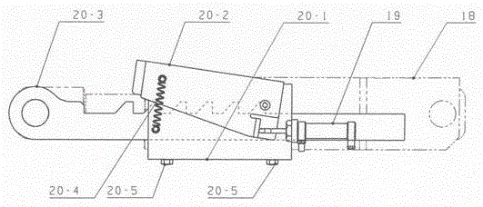 A single-cylinder flexible lifting mechanism for the bottom groove of an automobile body correction machine