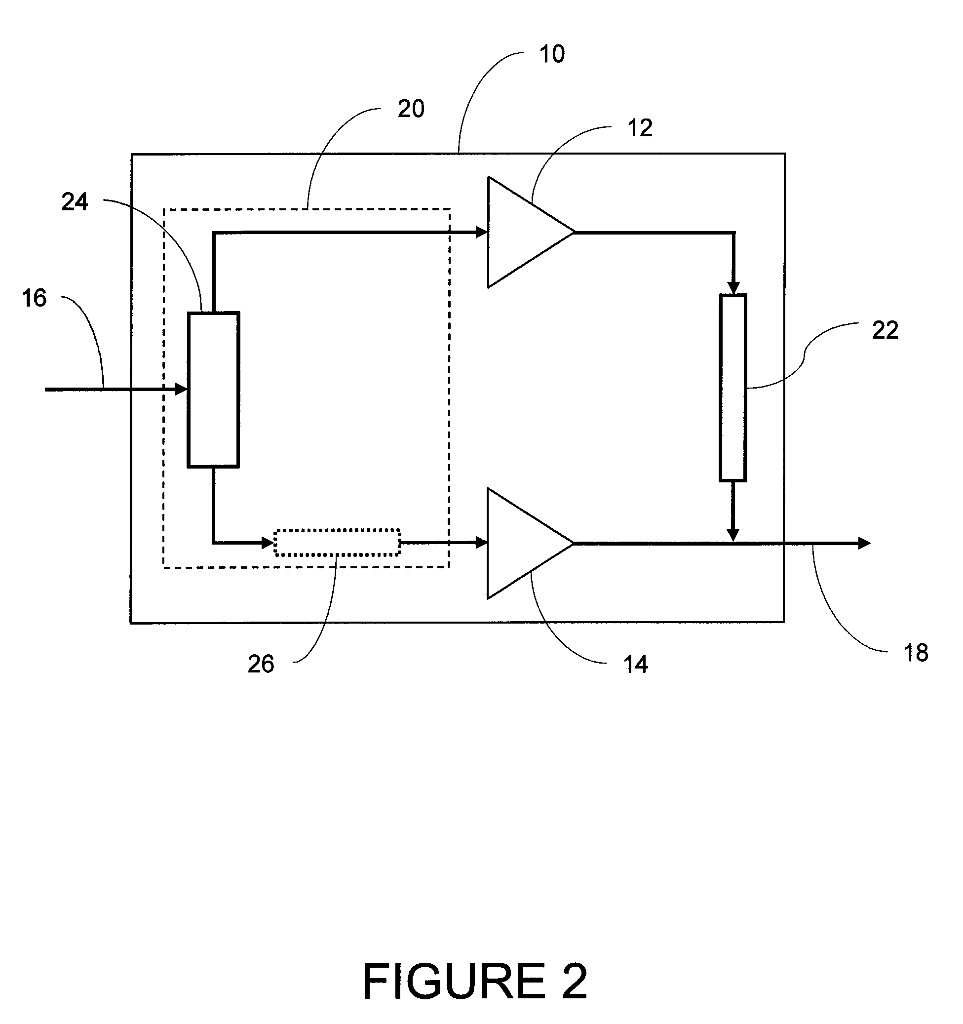 Enhanced amplifier with auxiliary path bias modulation