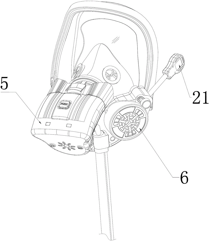 An air breathing apparatus integrating head-up display and communication functions