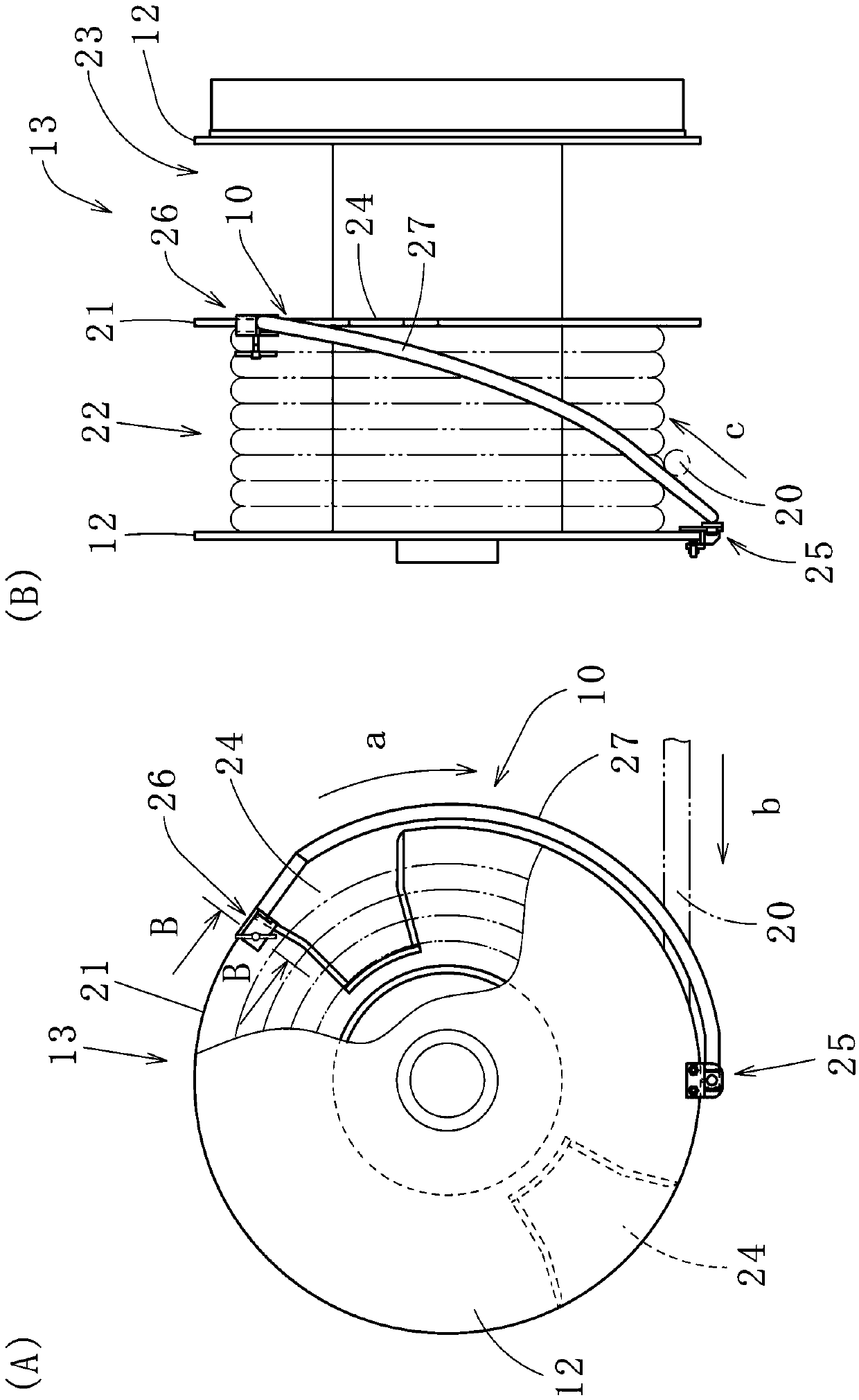 Shifting tool for mooring rope and mooring winch