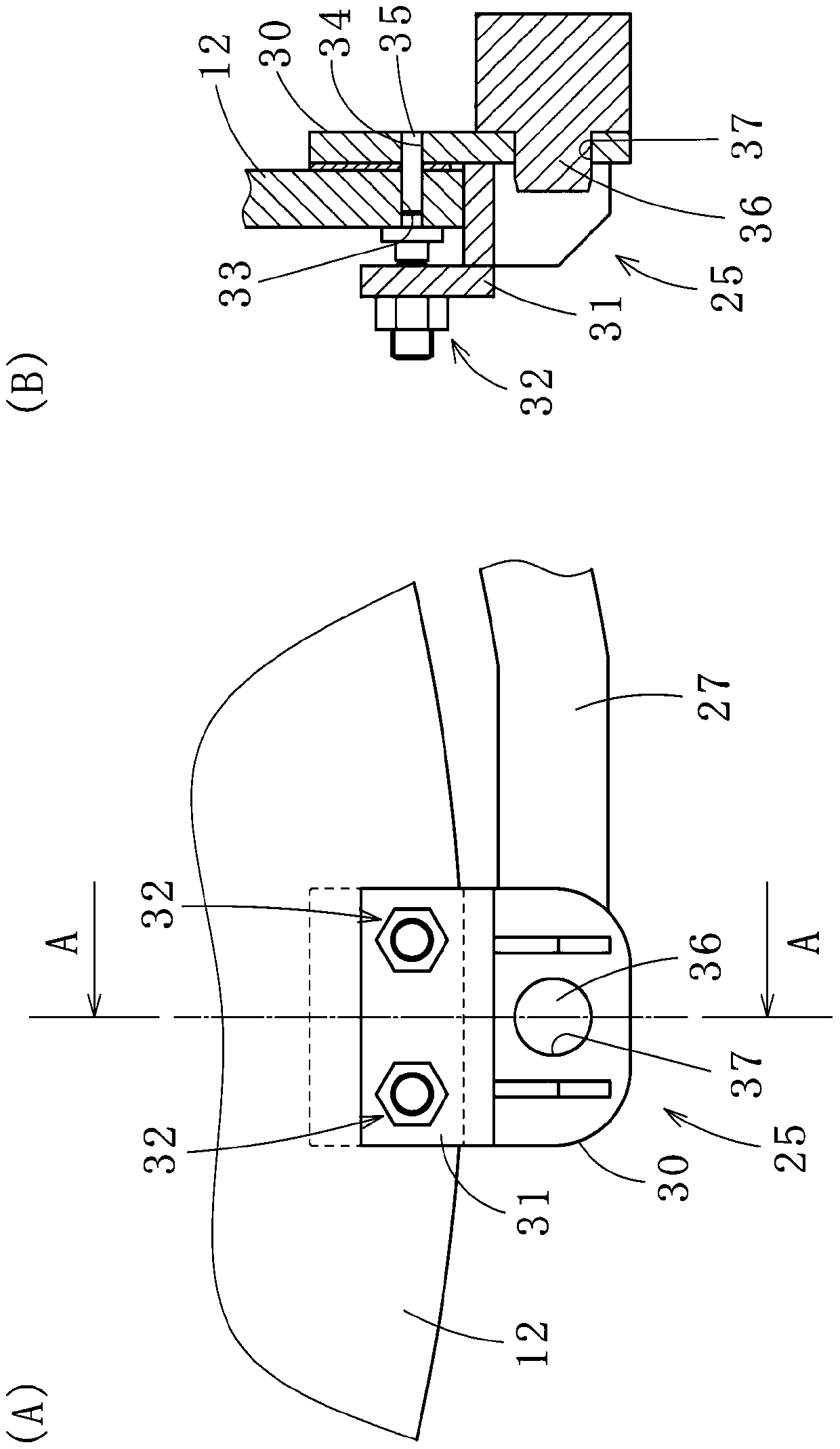 Shifting tool for mooring rope and mooring winch