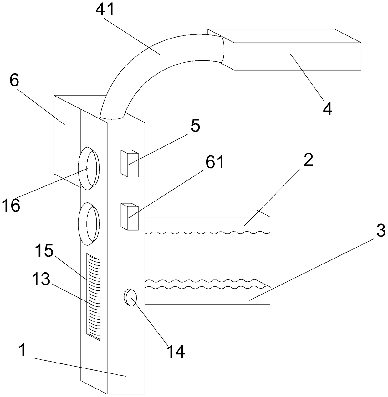 A clip-on desk lamp