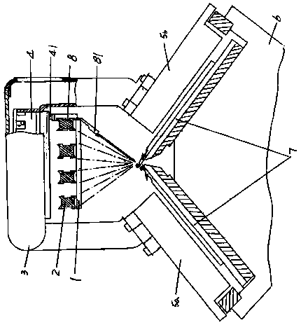 Fitting structure of top lever device and shuttle changing device of computerized flat knitting machine