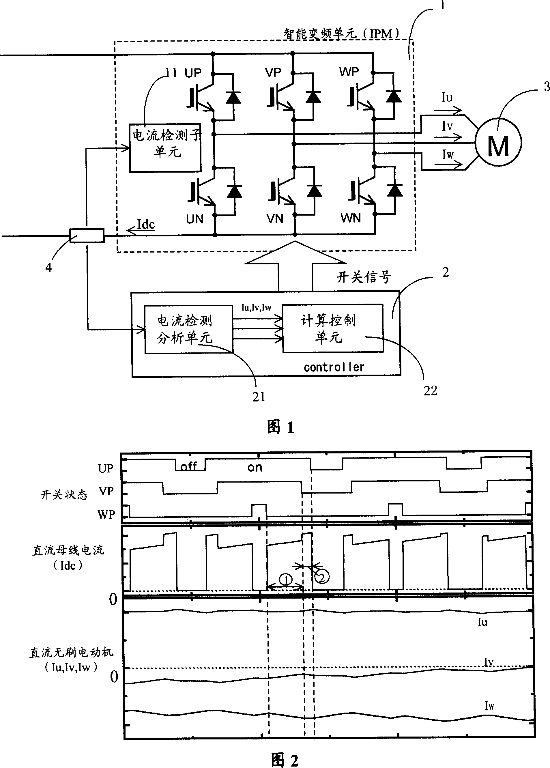 Variable frequency control device of brushless DC motor