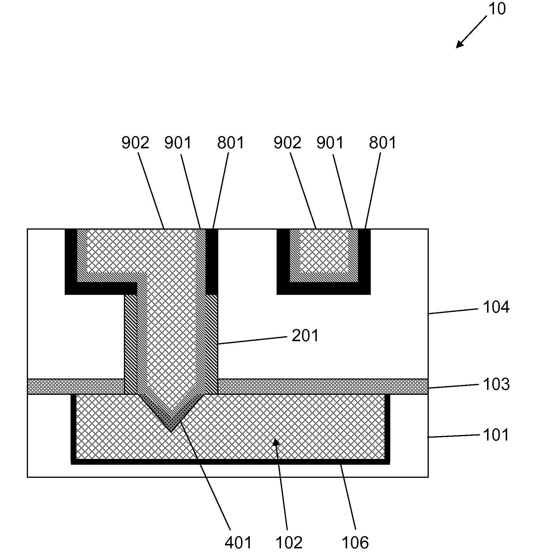 Semiconductor structure with liner