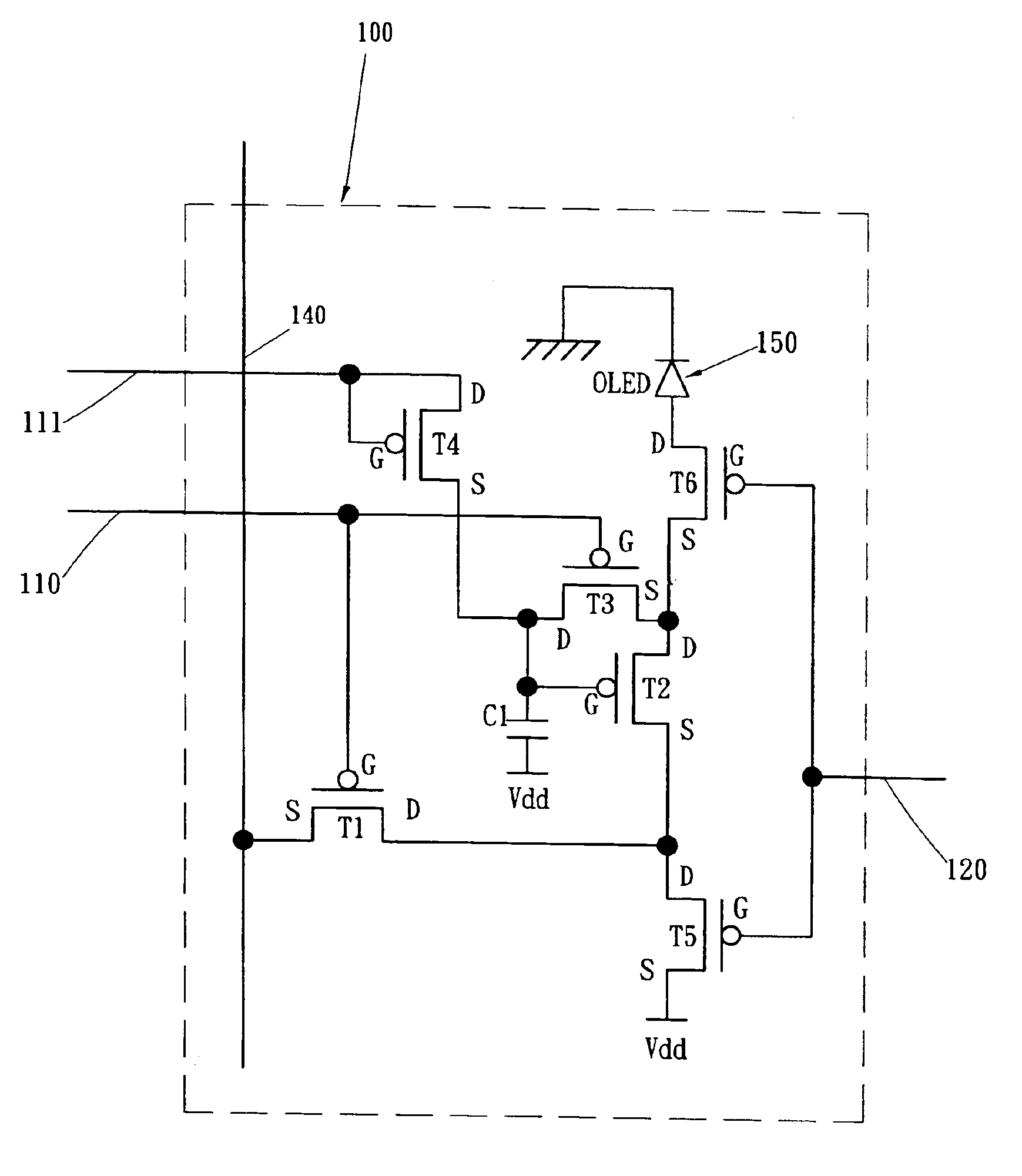 Pixel driving circuit of an organic light emitting diode display panel