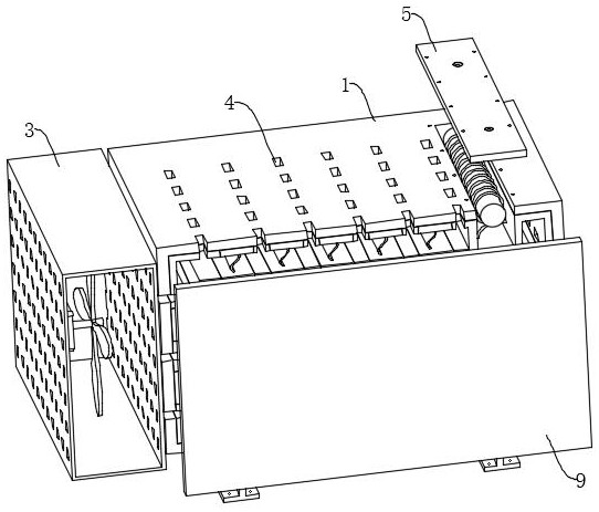 A backup battery cooling mechanism for a tracked diesel transport vehicle