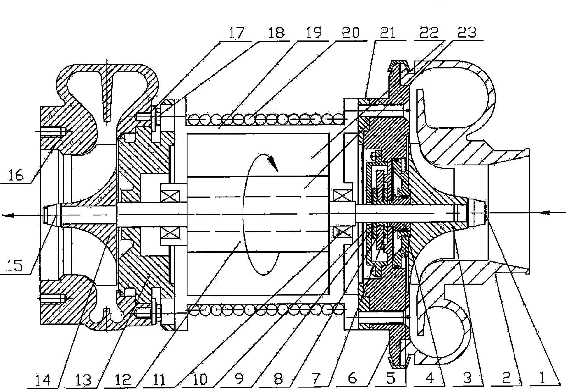 Fuel cell engine air turbine compressor with energy recovery