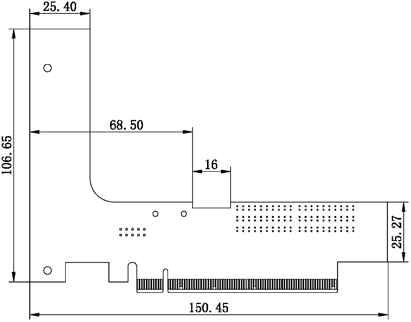 Adapting card for peripheral component interface (PCI) Express X16 to compact peripheral component interconnect (CPCI) Express X16